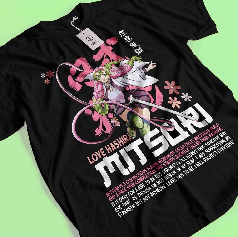 Demon Slayer Shirt Mitsuri Kanroji Tshirt Zenitsu T-Shirt Muzan Tanjiro Doma Tee