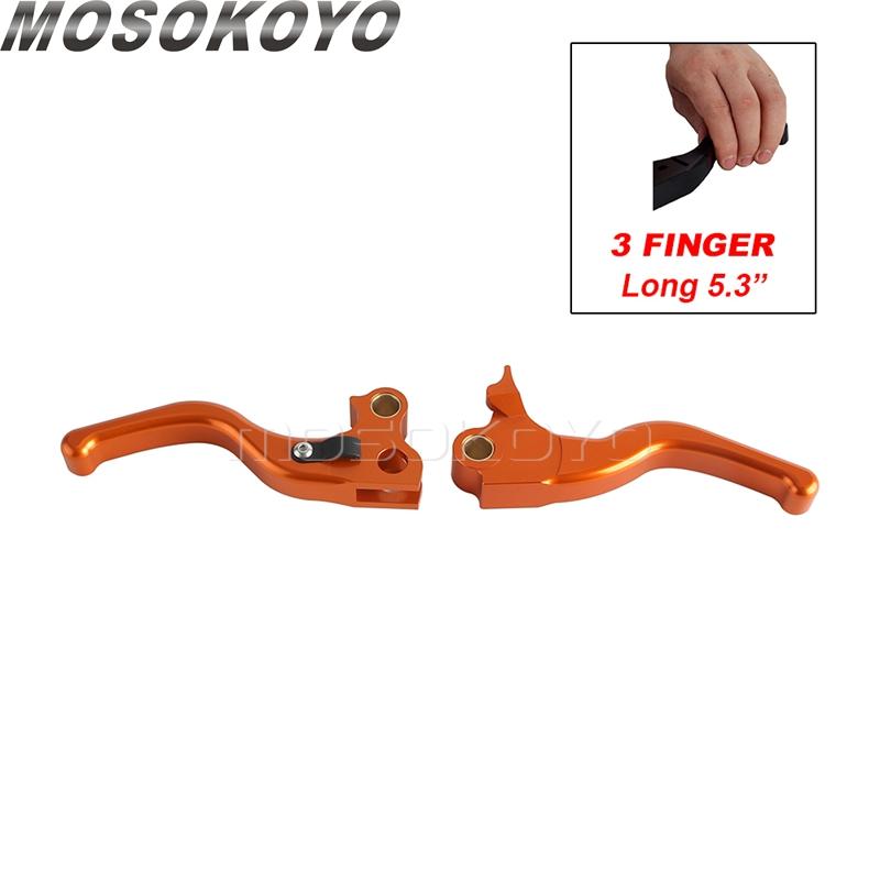 3-Finger Kurzer Bremskupplungshebel Schalthebel CNC-Aluminium Bremssteuerung für Harley Sportster 883 1200 XLH XL Custom Roadster