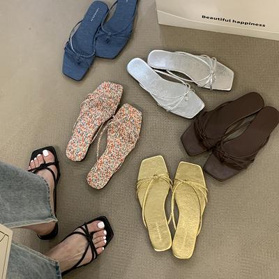 Summer Beach Flip Flop Women's Flats Slippers Comfort Slip On Slides Casual Dress Street Style Shoes