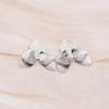 Three-layers Triangle Flower Women's Stud Earrings Folded Floral Gold Color Silver Color Petals Metal Geometric Female Earrings