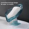 1/2pcs Leaf Shaped Suction Cup Drain Toilet Soap Box Soap Dish Storage Rack Perforated Toilet Soap Holder