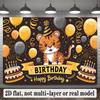 Tiger Birthday Backdrop 1pc - Wall Hanging Decor