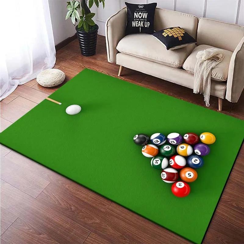 Billiards Creative Carpet Game Room Living Room Leisure Area Soft Floor Mat Large Size Home Decor Rug Gift for Billiards Fans