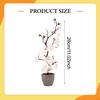 Artificial Potted Plum Blossom Fake Plants Multipurpose Bonsai Flower with for Indoor