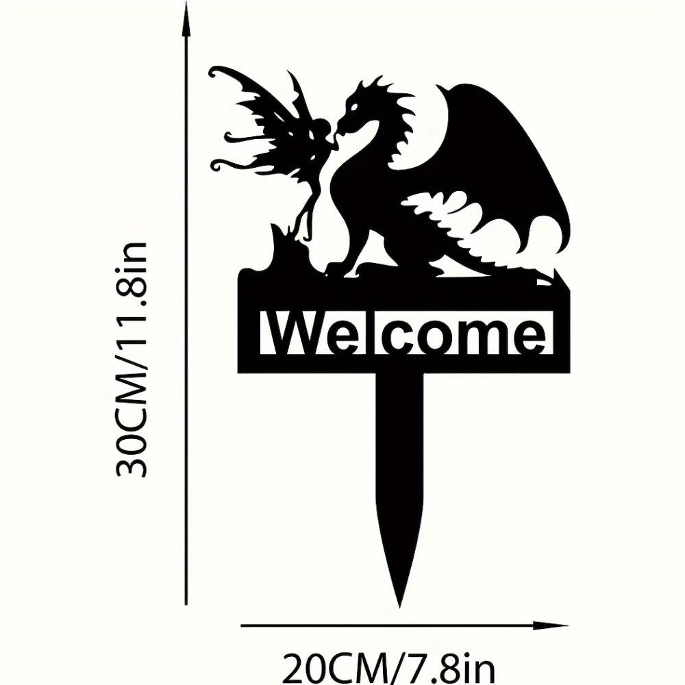 Металлический Дракон Садовый Знак Ручная Работа На Заказ Колышек с Адресом Наружный Декор