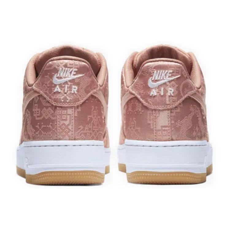 CLOT x Nike Air Force 1 Low Premium Růžové zlato Hedvábné Unisex Tenisky Růžové Bílé Žvýkačkové-Světle hnědé CJ5290-600