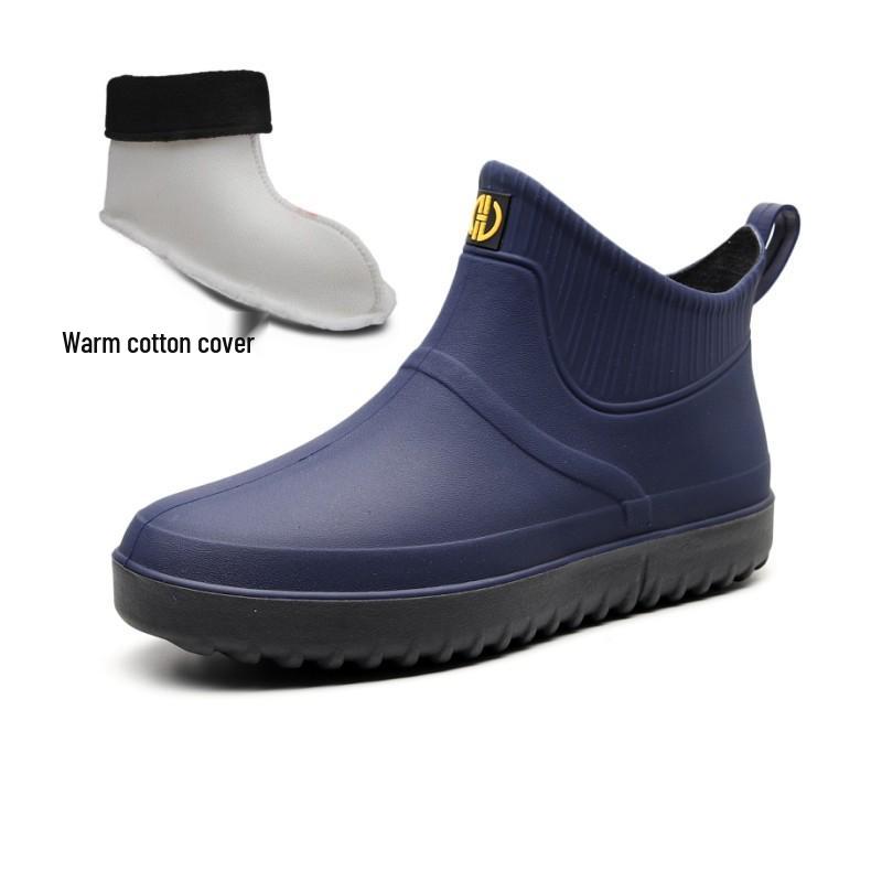

Чоловічі водонепроникні низькі нековзкі гумові чоботи - Модне гумове взуття для кухні або використання на вулиці, доступне у великих розмірах. 45