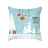 Nordic Style Christmas Pillow Cover Cartoon Print Santa Claus Cushion Cover Sofa Peach Skin Pillow Cover