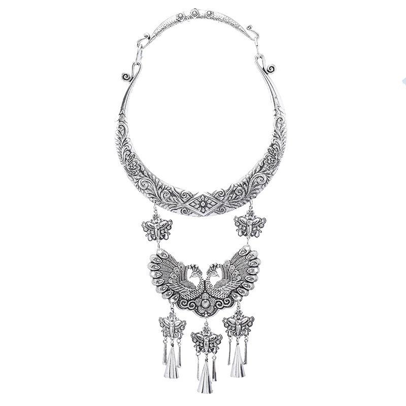 A few collars handmade features Dong Miao silver necklace retro dance performance Guizhou Miao accessories women