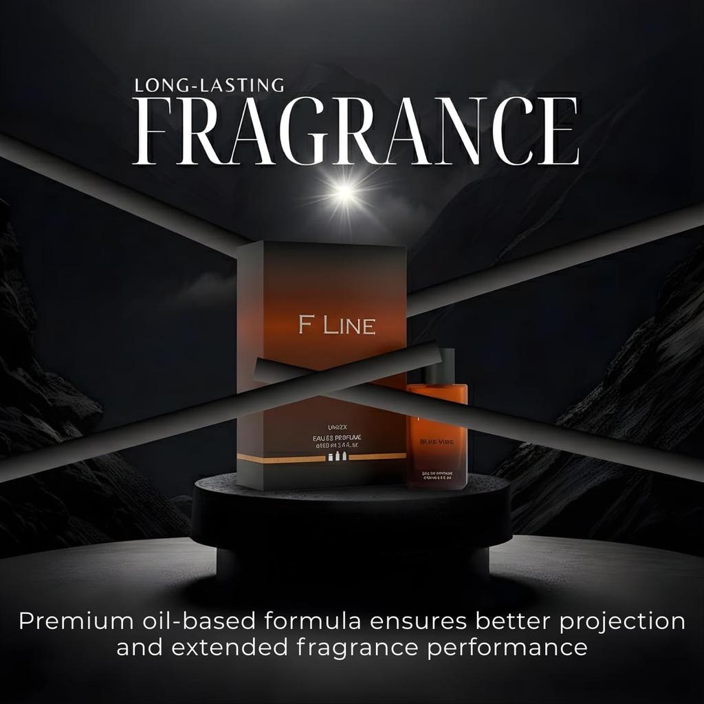 F LINE Blue Vibe Unisex Eau De Parfum  | Luxury Long-Lasting Perfume with Aldehydes | Mint | Bergamot | Orange | Lemon & Neroli |
