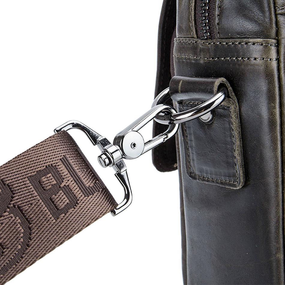 Bullcaptain Genuine Leather Shoulder Bags Satchel Briefcase Men Business Handbags Laptop Bag