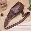 XMSSAA Genuine Leather Crossbody Shoulder Large Chest Fits iPad Mini Men's Bag, Bag, Stylish, Lightweight, Capacity, One-Shoulder Bag, (Brown)