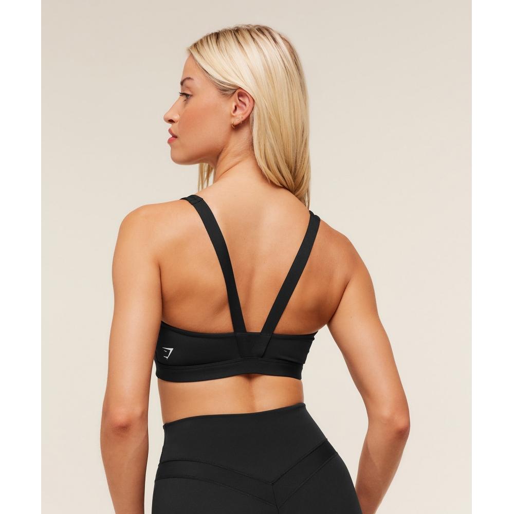 Gymshark Collegiate Sports Bra Black B4b6w Bb2j