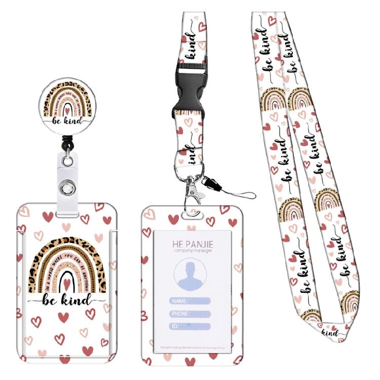 

Heavy Duty Plastic Card Protector With Removeble Lanyard Retractable Badge Holder with Neck Strap For Business Employee