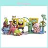 Kuchen Dekoration Mit Spongebob Schwammkopf Patrick Star Thaddäus Tentakel PVC Figur Spielzeug Set 8 Stück/Los