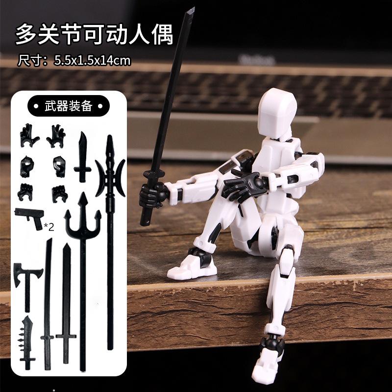 (Assembly Completed )13 Action Figure Titan Multi-Jointed Movable Shapeshift Robot T13 Action Lucky Robot Figures Toys Kids Gift