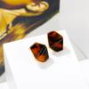 Women Retro Punk Style Simple Acrylic Irregular Leopard Pattern Earrings
