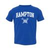 Hampton Pirates Arch Logo University Team Sports Toddler T-Shirt - Royal
