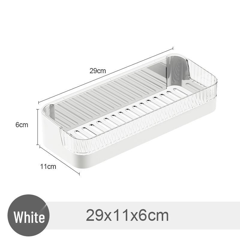 Punch-Free Wall-Mounted Bathroom and Kitchen Storage Rack
