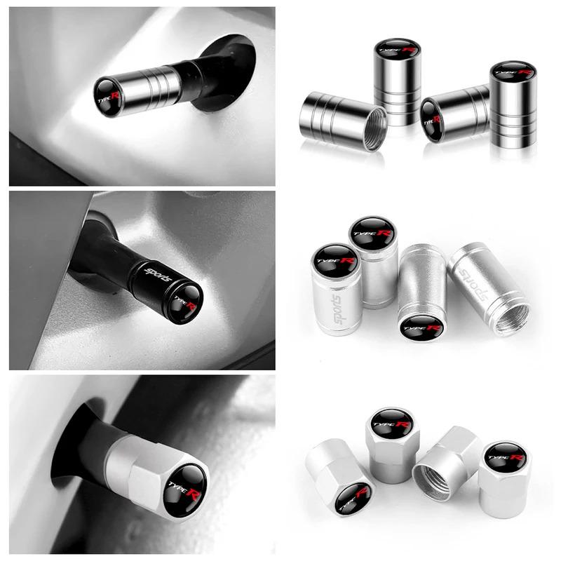 4PCS Car Badge Wheel Tires Valve Cap Metal Tyre Dust Cover Accessories For Honda CITY CIVIC Mugen -V CR-ZModulo Vezel stickersVO5