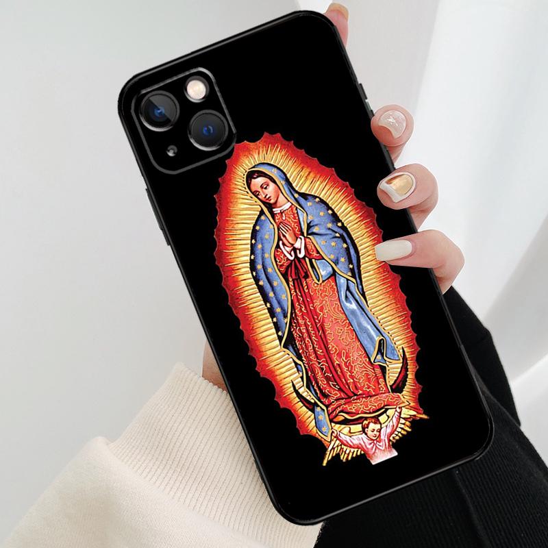 Virgen De Guadalupe Virgin Mary Phone Case For iPhone 11 12 13 14 15 16 Pro XS Max Mini Cover For iPhone X XR Plus Back Case