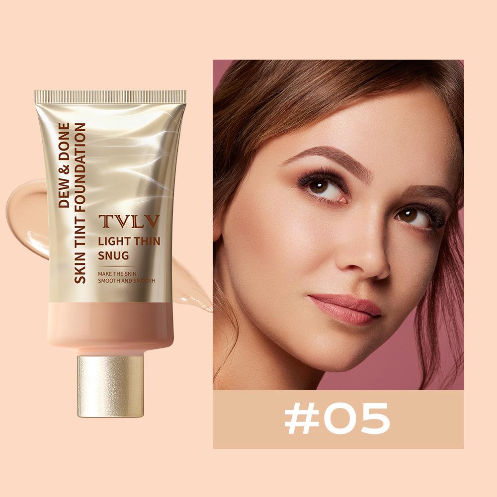 TVLV farbige feuchtigkeitsspendende Foundation Flüssigkeit: Cremig, Klar, Schmilzt in die Haut ein, Natürliche Abdeckung für Aknenarben, Zartes Farb-Make-up 45ml brown