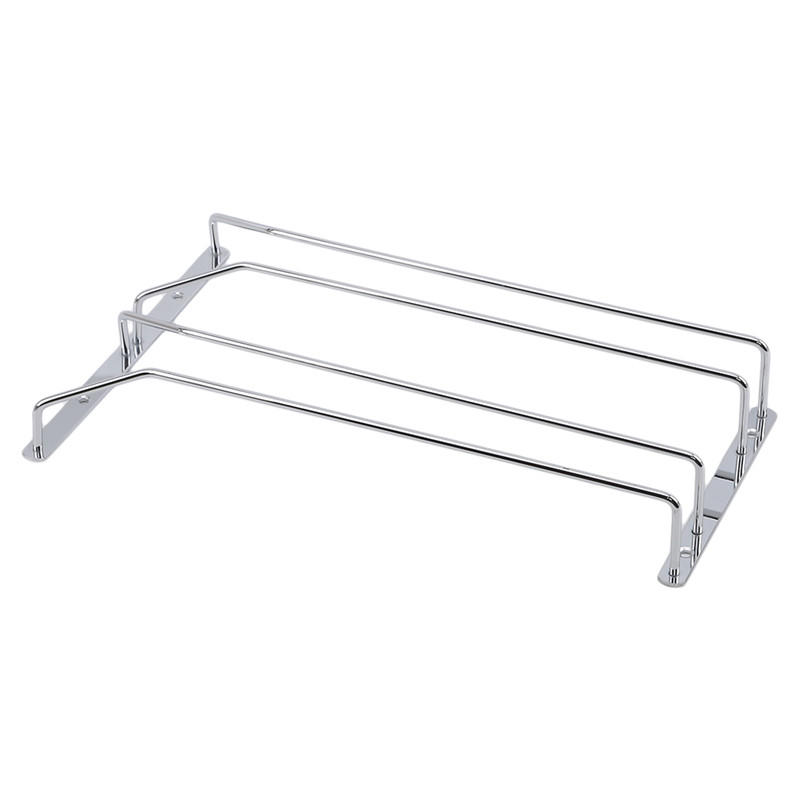 1Pc Organizer Wine Glass Hanger Rack Bar Storage Goblets Hanger Space Saving Under Cabinet