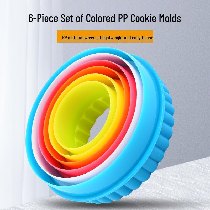 6-Piece Set of Creative Round Dual-Use Cookie and Cake Mousse Rings