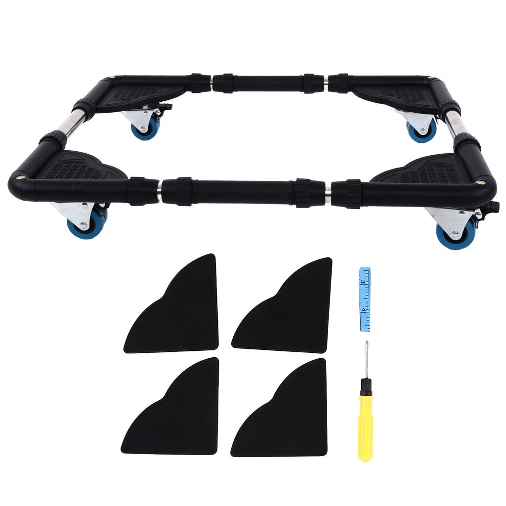 Cărucior Mobil Ajustabil pentru Mobilier Suport Mașină de Spălat Cărucior de Mutare pentru Greutăți Mari Negru