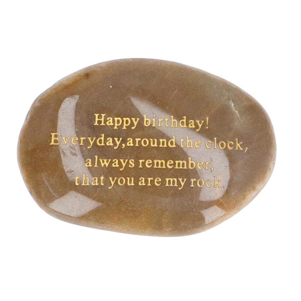 Happy Birthday Engraved Rocks Exquisite Compact Portable Paperweight Presents Engraved Rocks with