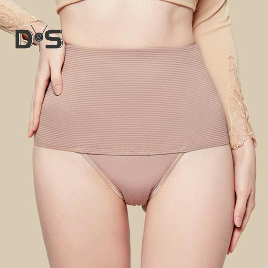 Women High Waist Control Belly Briefs Solid Color Body Shaper Slimming Panties Elastic Trainer Butt Lifter Shapewear