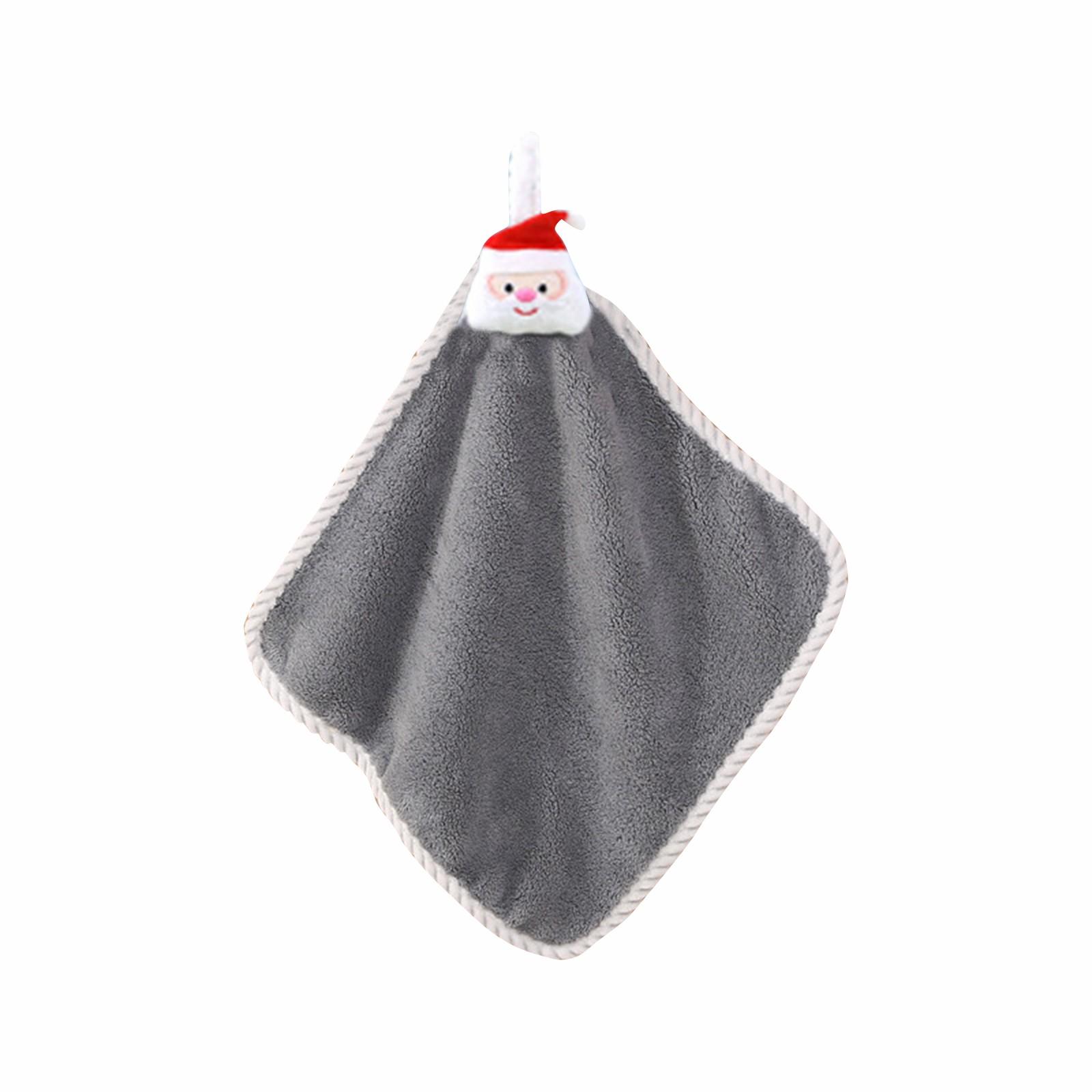 

Мягкое и милое полотенце для рук с изображением Санта-Клауса из кораллового бархата One Size