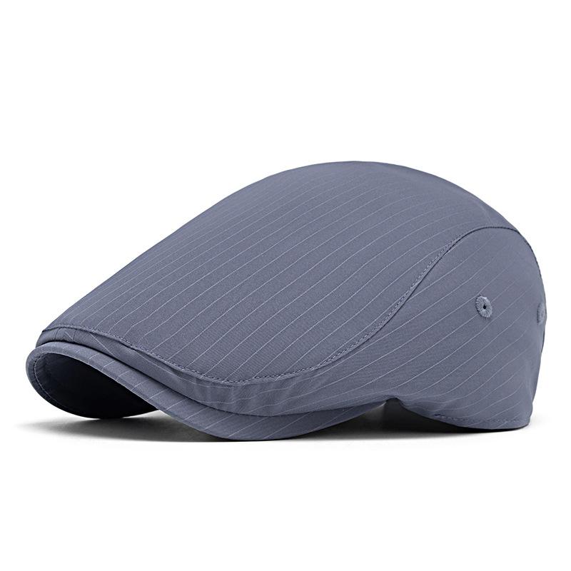 Beret Men's Spring Summer Striped Forward Cap Retro Sun Protection Sun Hat Outdoor Cap