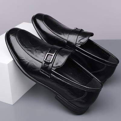 Fashion Men Casual Leather Businenss Loafers Handmade Driving Shoes Non-slip Man Slip On Flats Walking Man Soft Business Shoes Moccasins