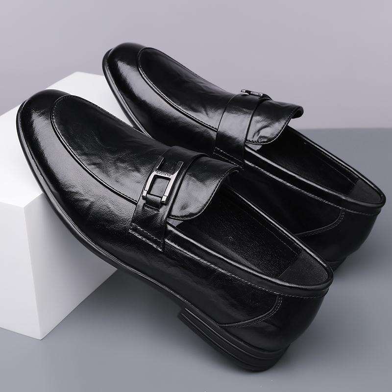 Fashion Men Casual Leather Businenss Loafers Handmade Driving Shoes Non-slip Man Slip on Flats Walking Man Soft Business Shoes Moccasins