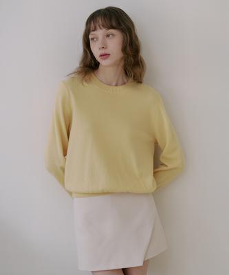 LEFTSEOUL Essential 100% Merino Wool Pullover [Yellow]