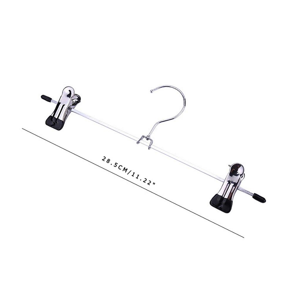 10Pcs Stainless Steel Clothespin Pants Clamp Non-slip Drying Rack Practical Heavy Duty Multi-function Exquisite with Swivel Hook
