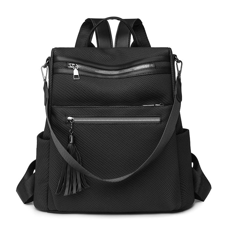 Women's Multi-Function Shoulder Bag Tassel Backpack