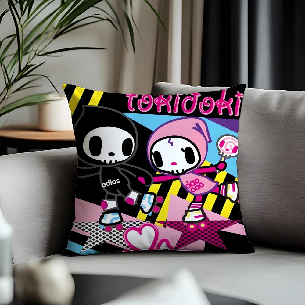 Viral Ttokidokiead Cushion Cover Antidustmite Pillowcase Invisible Zipper Silky Short Plush Sofa Cushion Cover