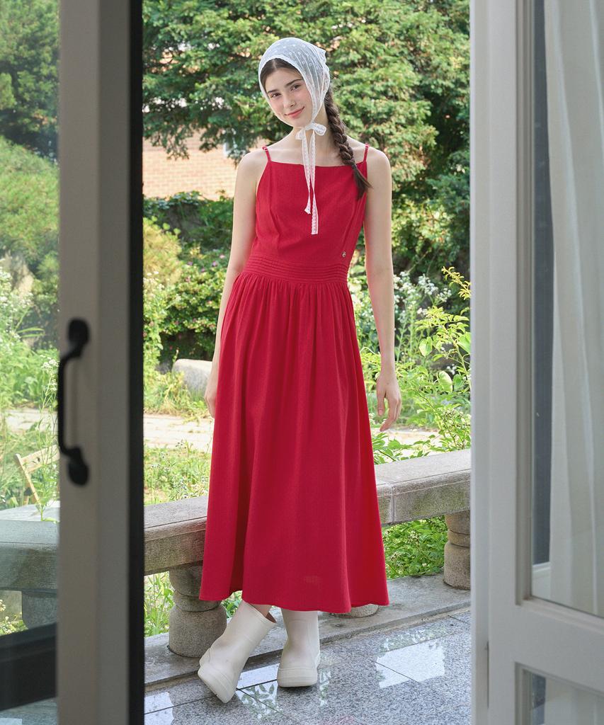 Micene Philomena Dot Sleeveless Long Dress