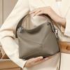2025 New Top-Layer Cowhide Pillow Bag Versatile Geometric Bag Single Shoulder Crossbody Women's Handbag