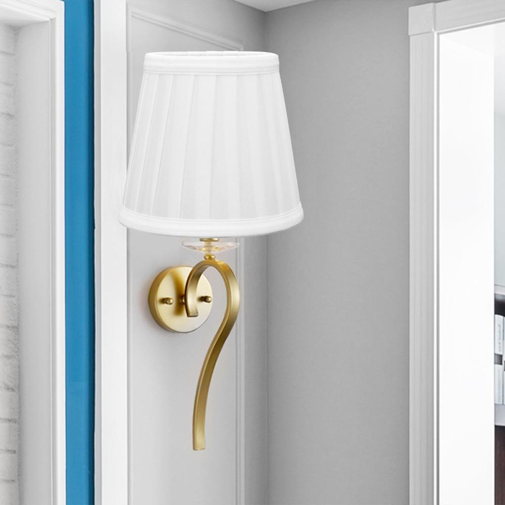 2PCS Fabric Small Lamp Shades Clip On Design Modern Simple Lampshade Modern Table Lampshade Bedroom