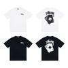 Stussy Nera 8 Classica Filigrana Stampa Lettere 2025 Unisex Streetwear Vestibilità Larga Maglietta in Cotone