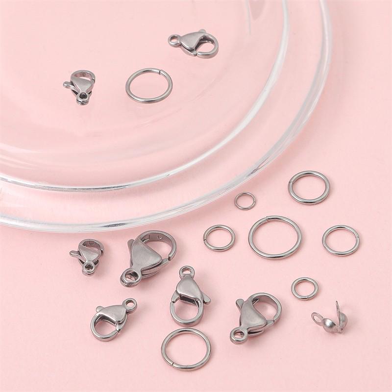 Stainless Steel Lobster Clasp End Cap for Beading Jewelry Accessories