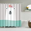 Animals Bear Shower Curtains Cute Cartoon Bathroom Curtain Fabric Waterproof Polyester Bathtub Curtains With Hooks Home Decor