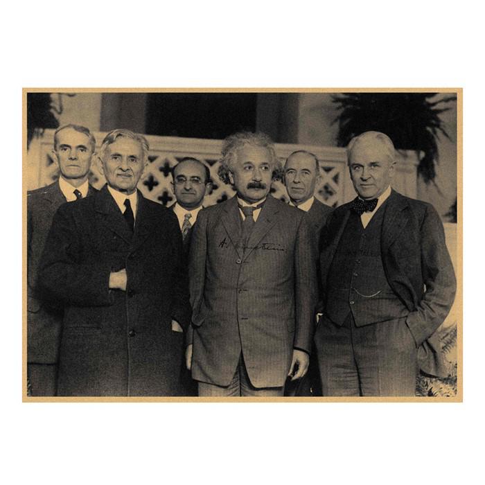 Einstein "Imagination Over Knowledge" Retro Kraft Paper Wall Poster 504