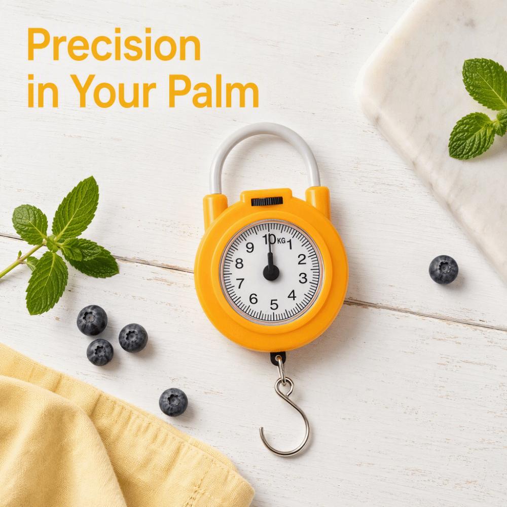 Plastic Stainless Steel Handheld Scale 10kg/22lb Load Capacity Kitchen Scale Household Outdoor