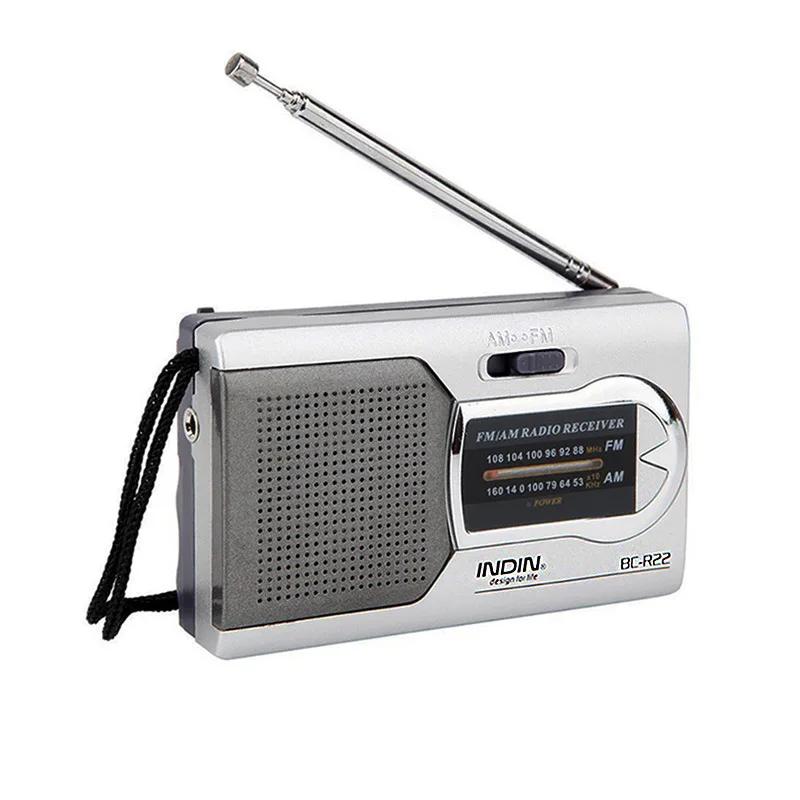 Mini Vintage Radio Battery Powered AM FM Radio Receiver with Telescopic Antenna Easy to Use Dual Band Radio for Indoor Outdoor