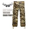 Pánské maskáčové bavlněné cargo kalhoty s více kapsami - Dostupné velké velikosti