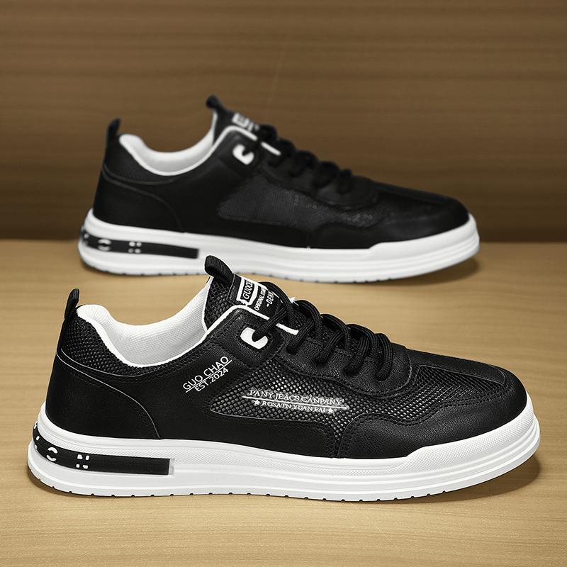 

Fashion White New Brand Flats Shoes Men Casual Skateboarding Shoes High Top Sneakers Sports Shoes Breathable Street Shoes Chaussure Homm 39 чёрный
